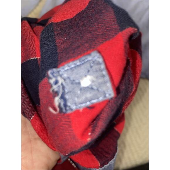 Tommy Hilfiger Women's Red Navy Blue Check 1/2 Zip Up Popover Top Size 0X Plus - Picture 7 of 7